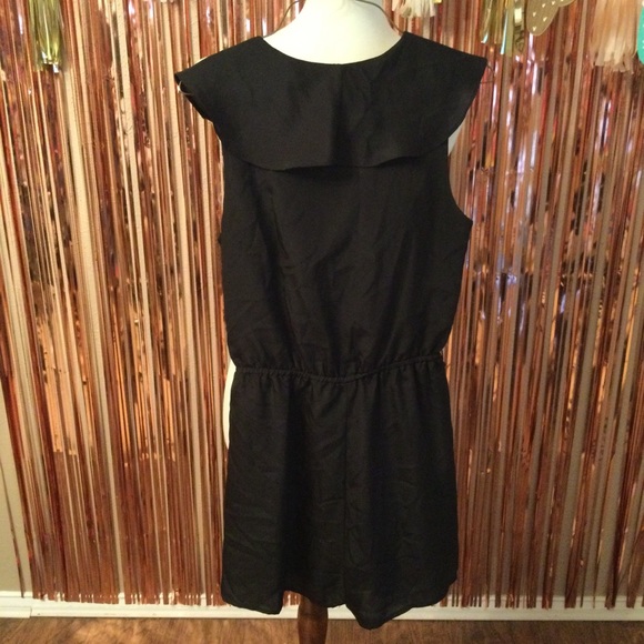 BCBGeneration Black Frill Romper - Picture 2 of 3